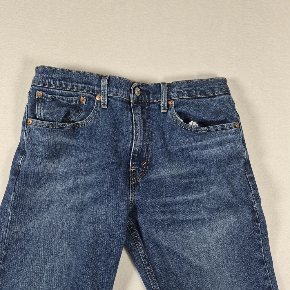 Levi's 512 Blue Jeans Men's Size 32x32 Slim Taper Mid-Wash Stretch Denim Casual